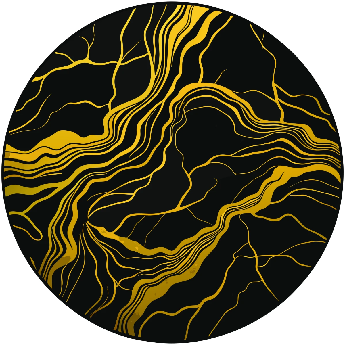 Yapışkanlı Desenli Yuvarlak Masa - Sehpa Kaplama (Model- 8) 