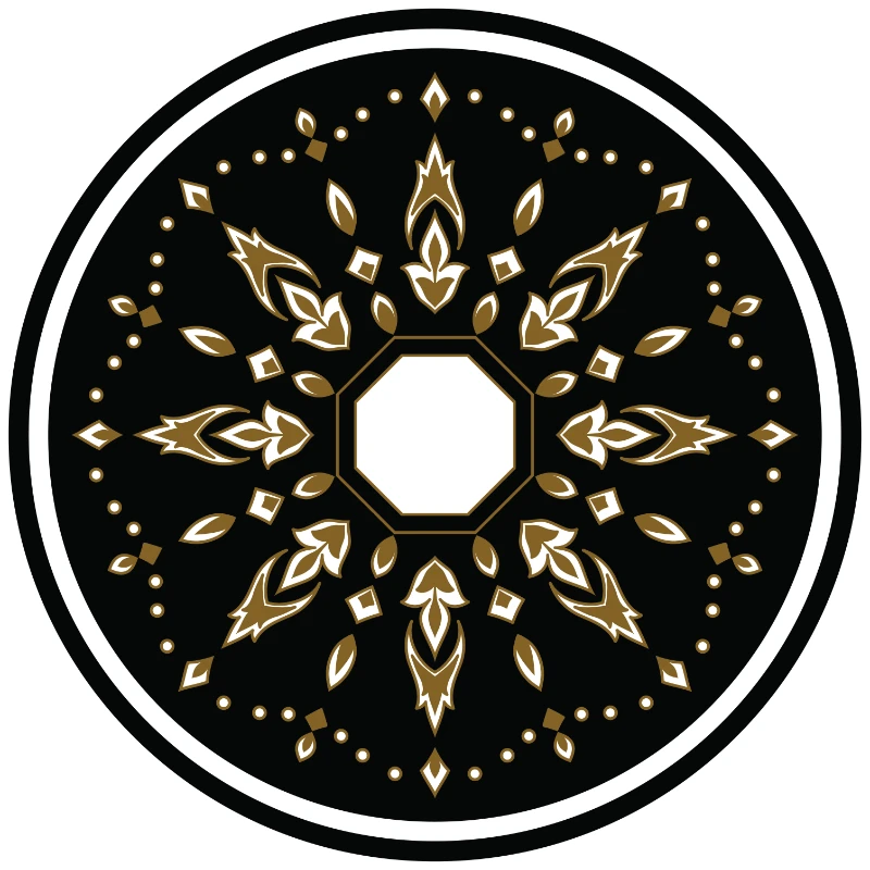 Yapışkanlı Desenli Yuvarlak Masa - Sehpa Kaplama (Model- 2)