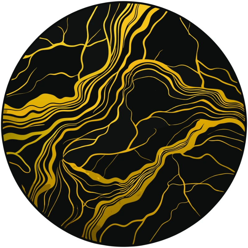 Yapışkanlı Desenli Yuvarlak Masa - Sehpa Kaplama (Model- 8)