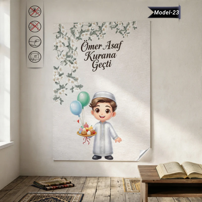 Statik Tutunma Özellikli Tablo - Poster Özel Gün ( Model -23)