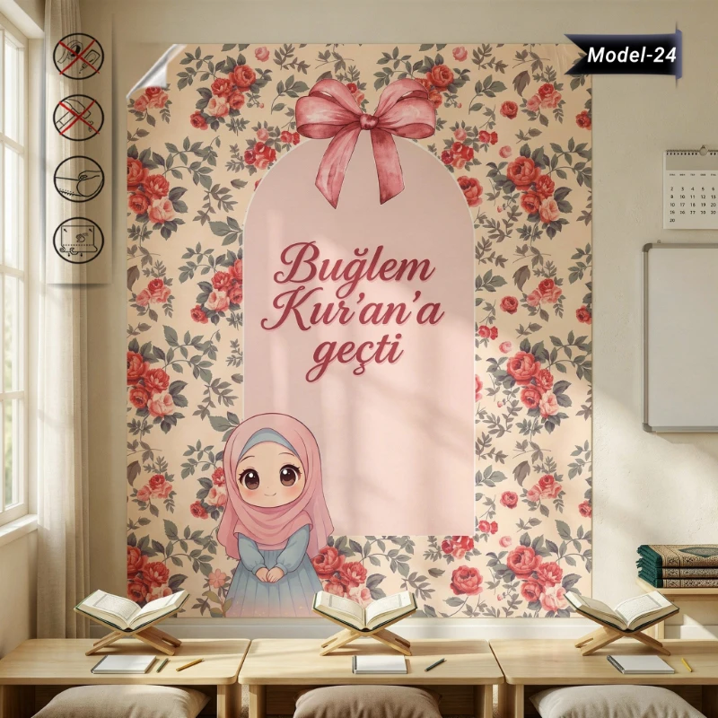 Statik Tutunma Özellikli Tablo - Poster Özel Gün ( Model -24)