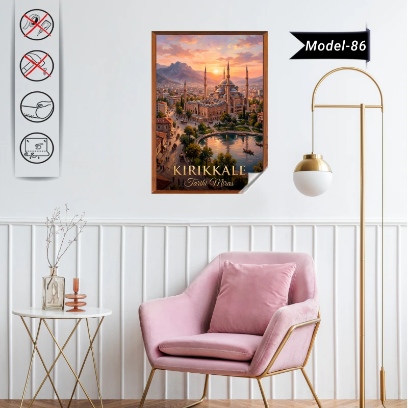 Türkiye İller Tablo - Poster Kırıkkale (Model-86)