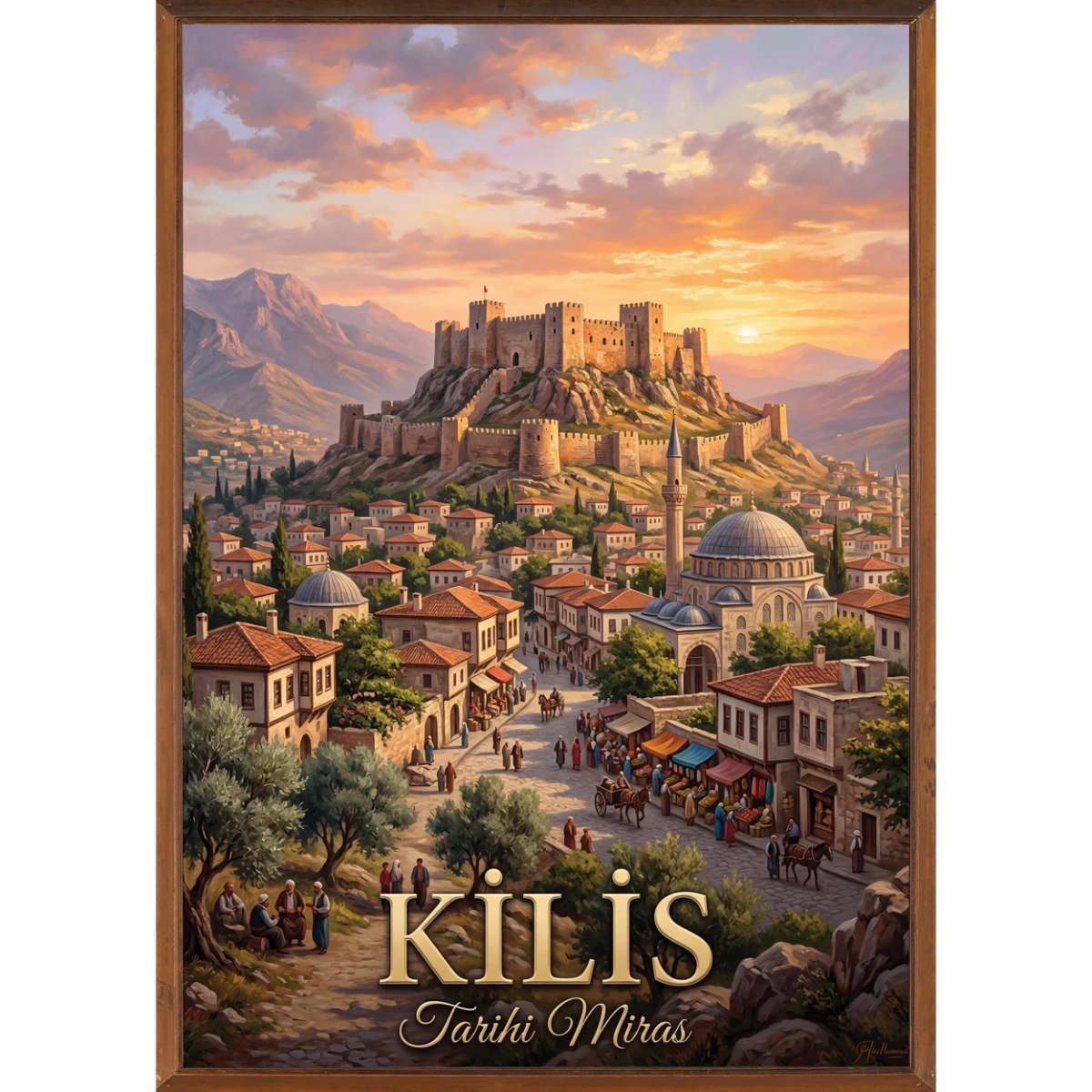 Türkiye İller Tablo - Poster Kilis (Model-78) 