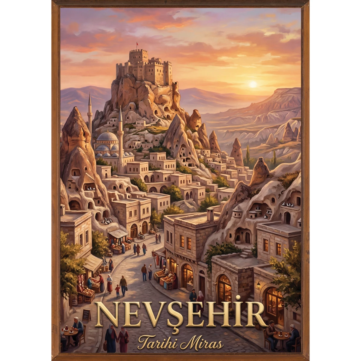 Türkiye İller Tablo - Poster Nevşehir (Model-76) 