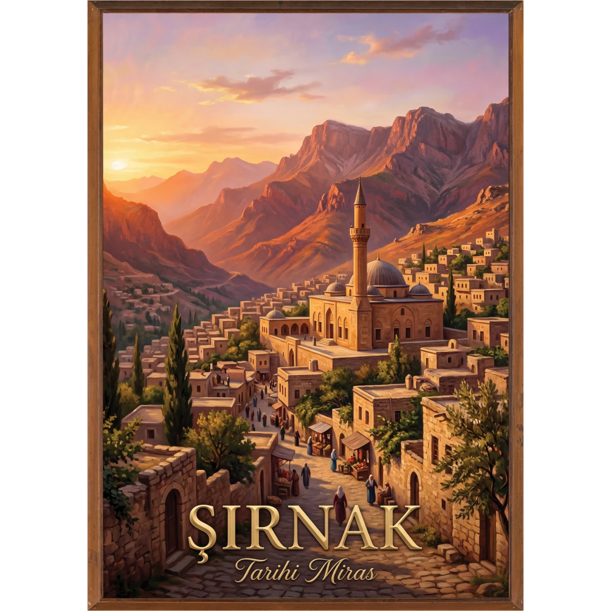 Türkiye İller Tablo - Poster Şırnak (Model-68) 