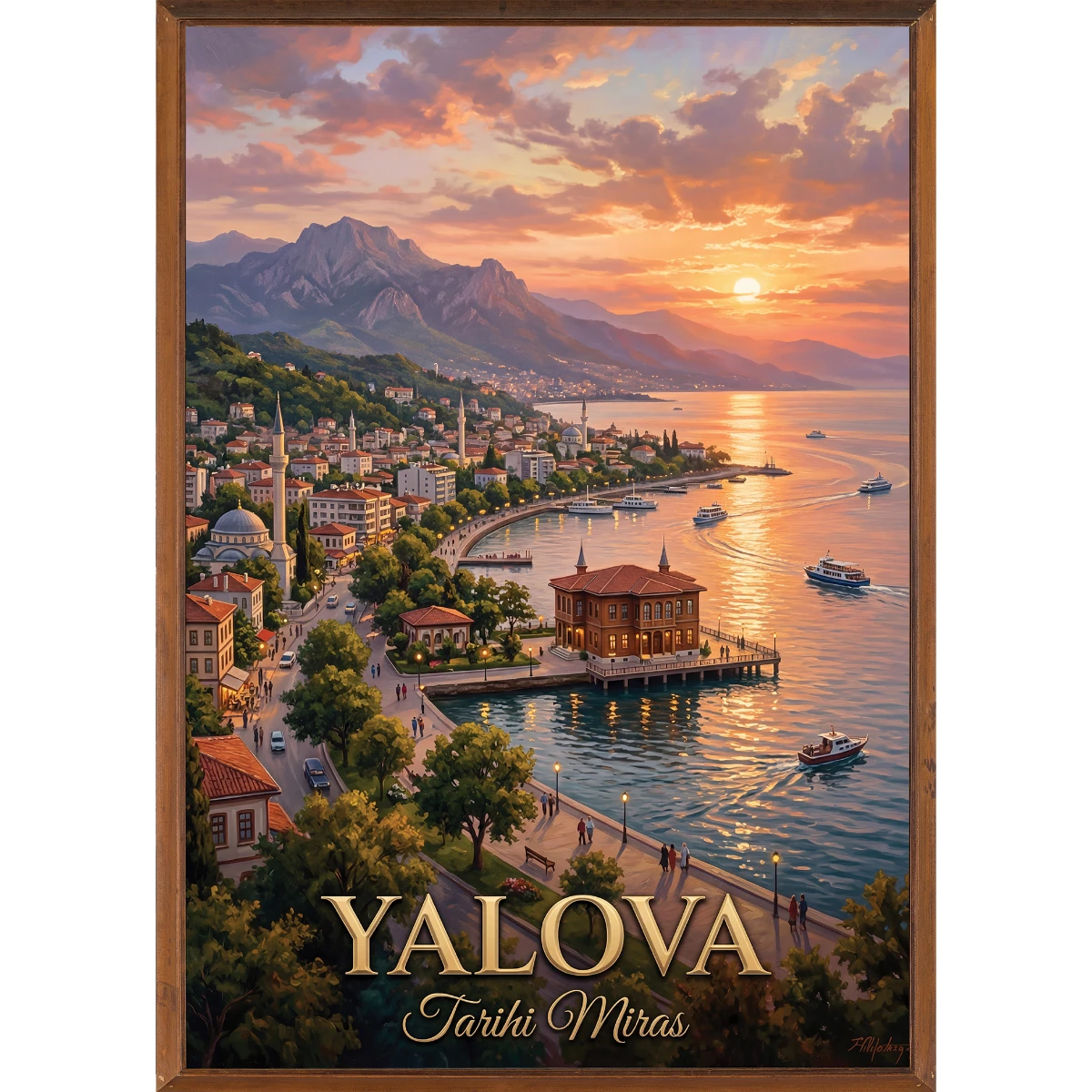Türkiye İller Tablo - Poster Yalova (Model-65) 
