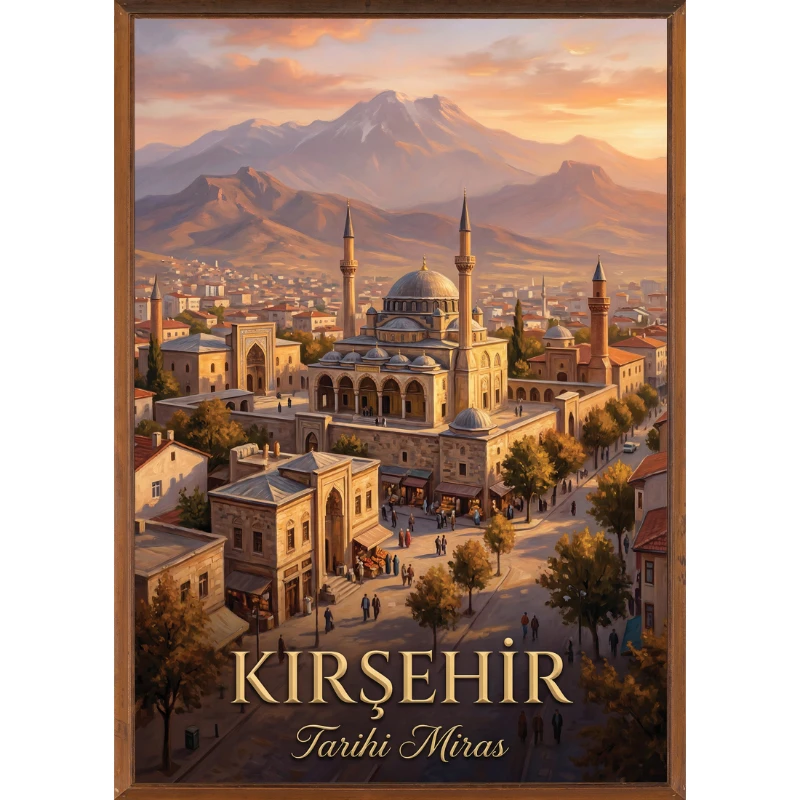 Türkiye İller Tablo - Poster Kırşehir (Model-80)