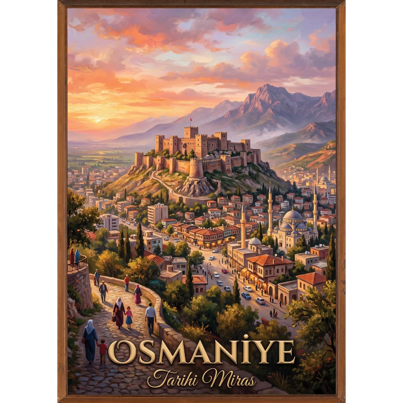 Türkiye İller Tablo - Poster Osmaniye (Model-74)