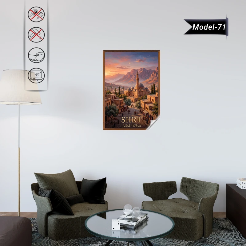 Türkiye İller Tablo - Poster Siirt (Model-71)