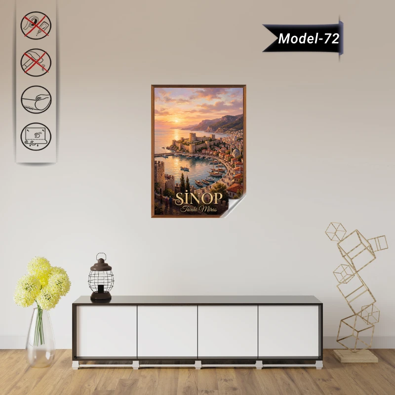 Türkiye İller Tablo - Poster Sinop (Model-72)