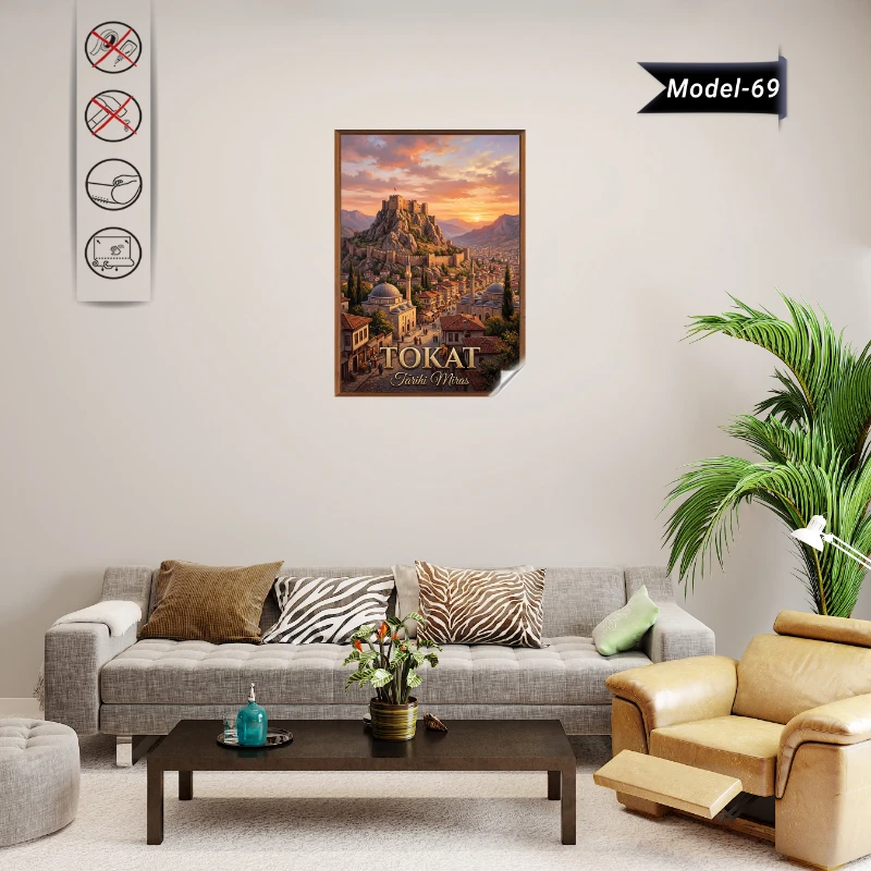 Türkiye İller Tablo - Poster Tokat (Model-69)