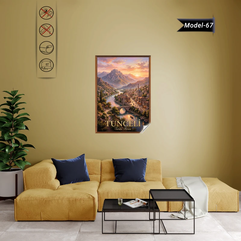 Türkiye İller Tablo - Poster Tunceli (Model-67)