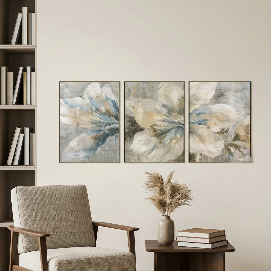 Statik Tutunma Özellikli Tablo - Poster Çiçek (Model- 78)