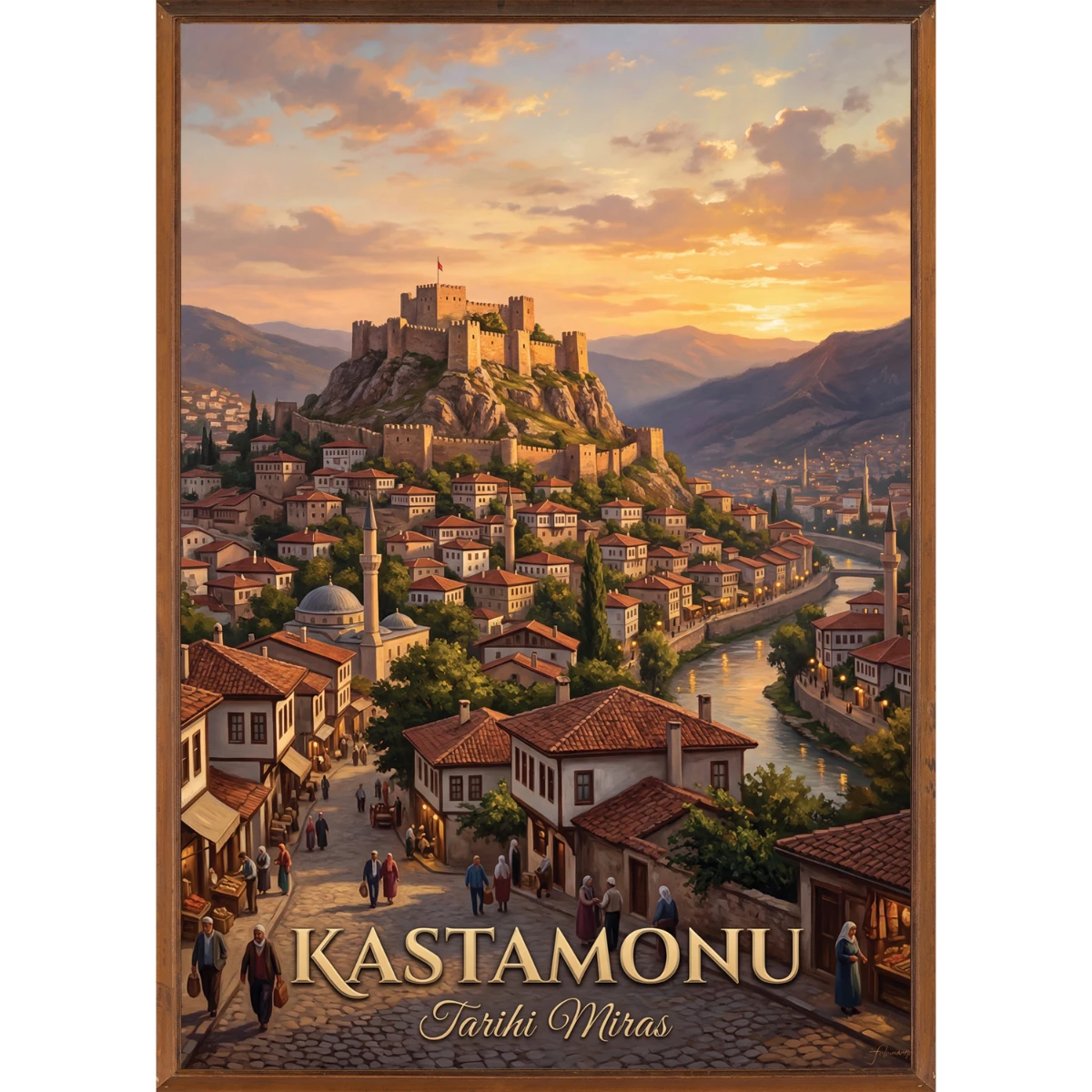 Türkiye İller Tablo - Poster Kastamonu (Model-82) 