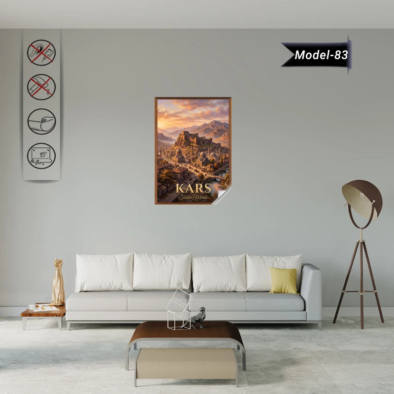 Türkiye İller Tablo - Poster Kars (Model-83)