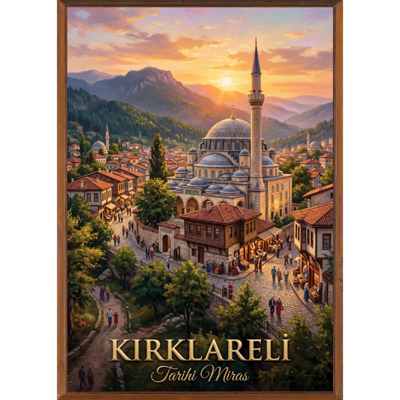Türkiye İller Tablo - Poster Kırklareli (Model-81)