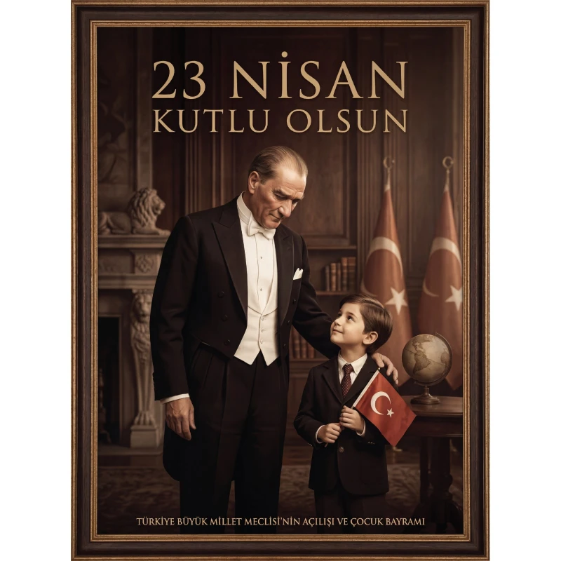 Statik Tutunma Özellikli Tablo - Poster Atatürk (Model- 33)
