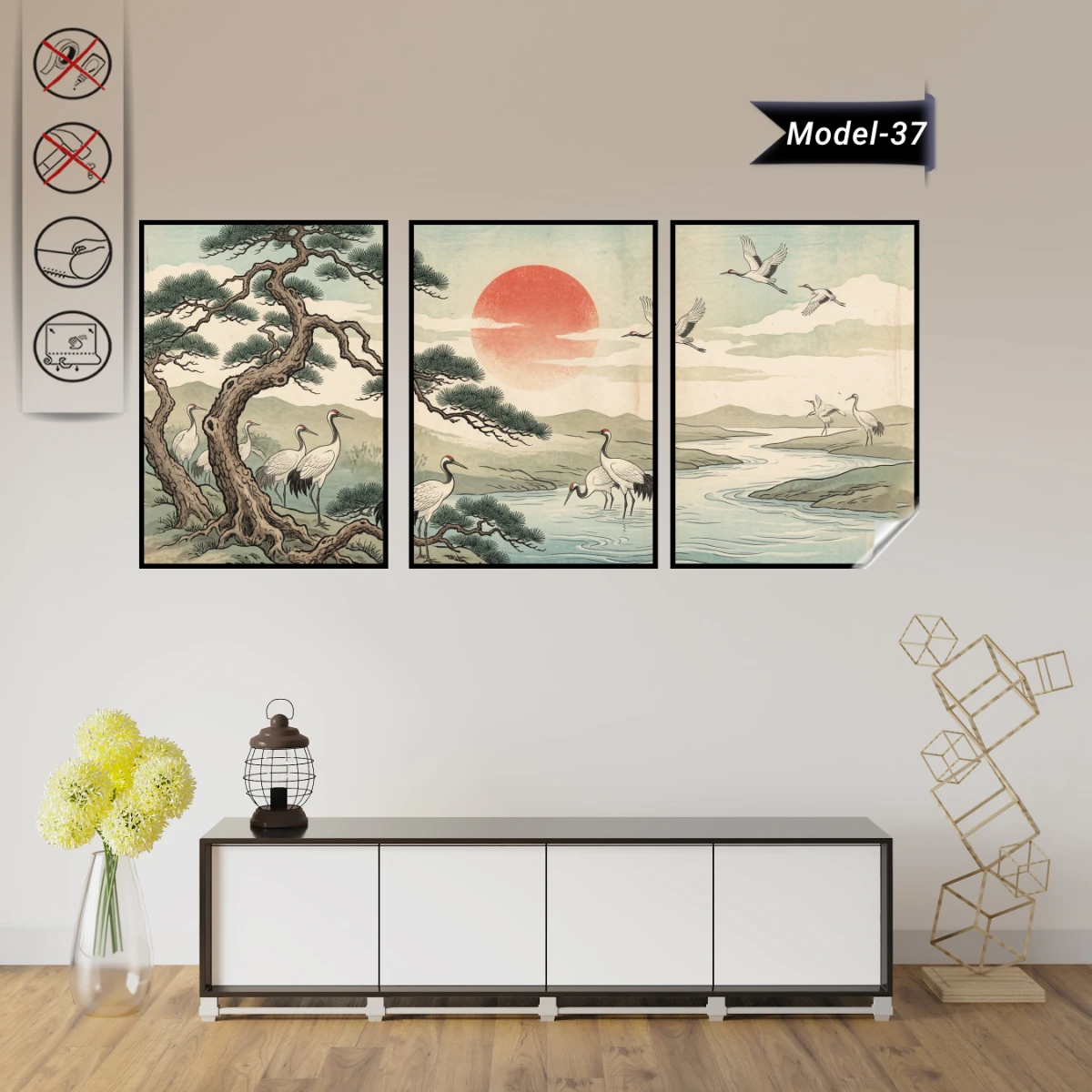 Statik Tutunma Özellikli Tablo - Poster Diğer (Model- 37)