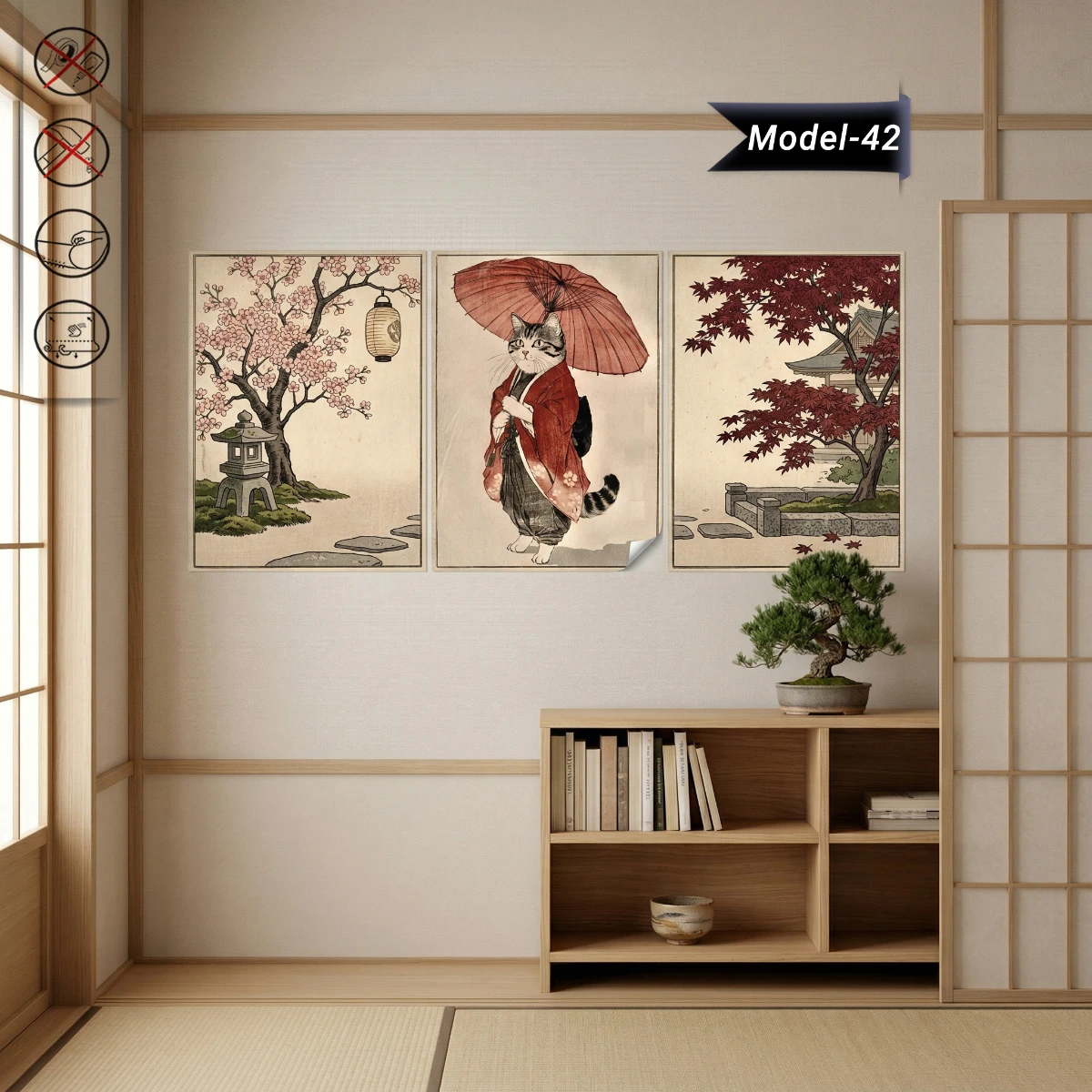 Statik Tutunma Özellikli Tablo - Poster Diğer (Model- 42)