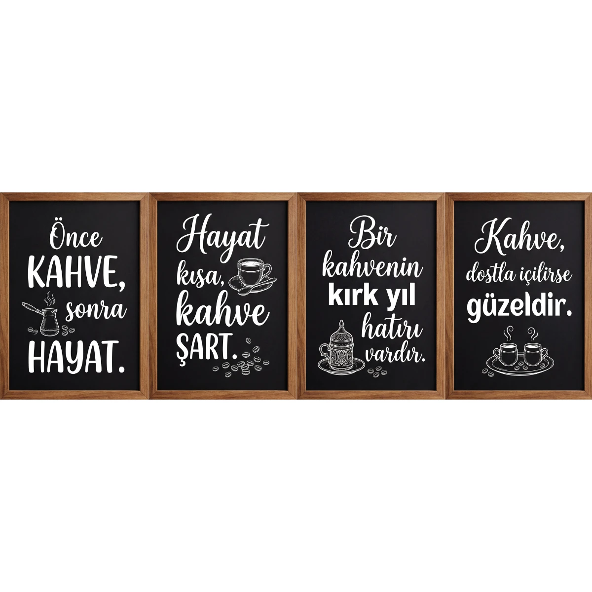 Statik Tutunma Özellikli Tablo - Poster Kahve Köşesi Diğer (Model- 31) 