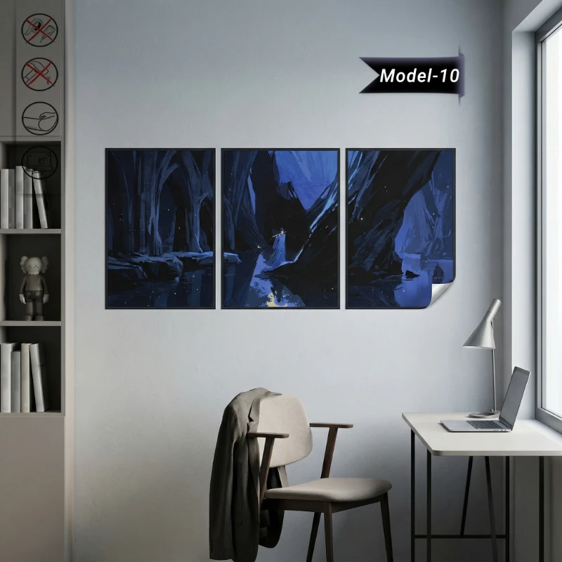 Statik Tutunma Özellikli Tablo - Poster Anime (Model- 10)