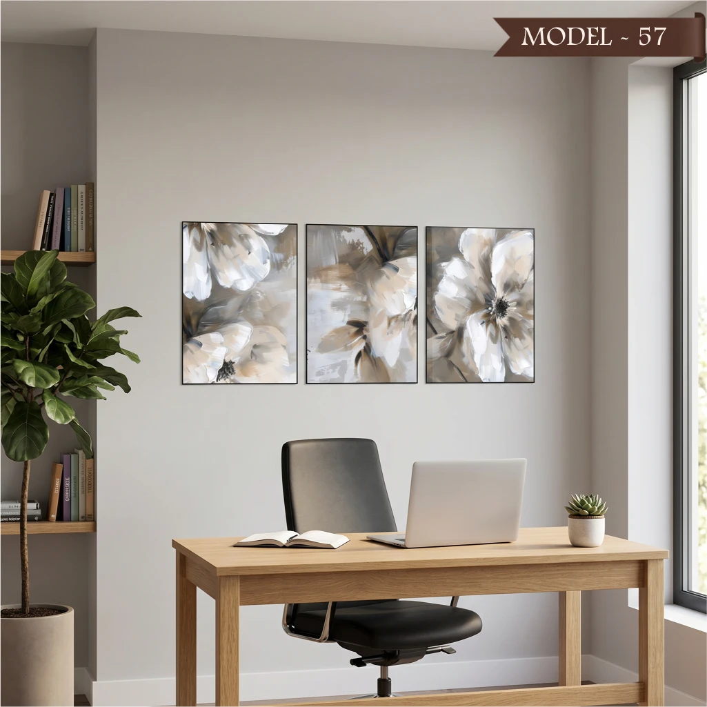 Cam Görünümlü Yapışkanlı Tablo Çiçek (Model- 57)