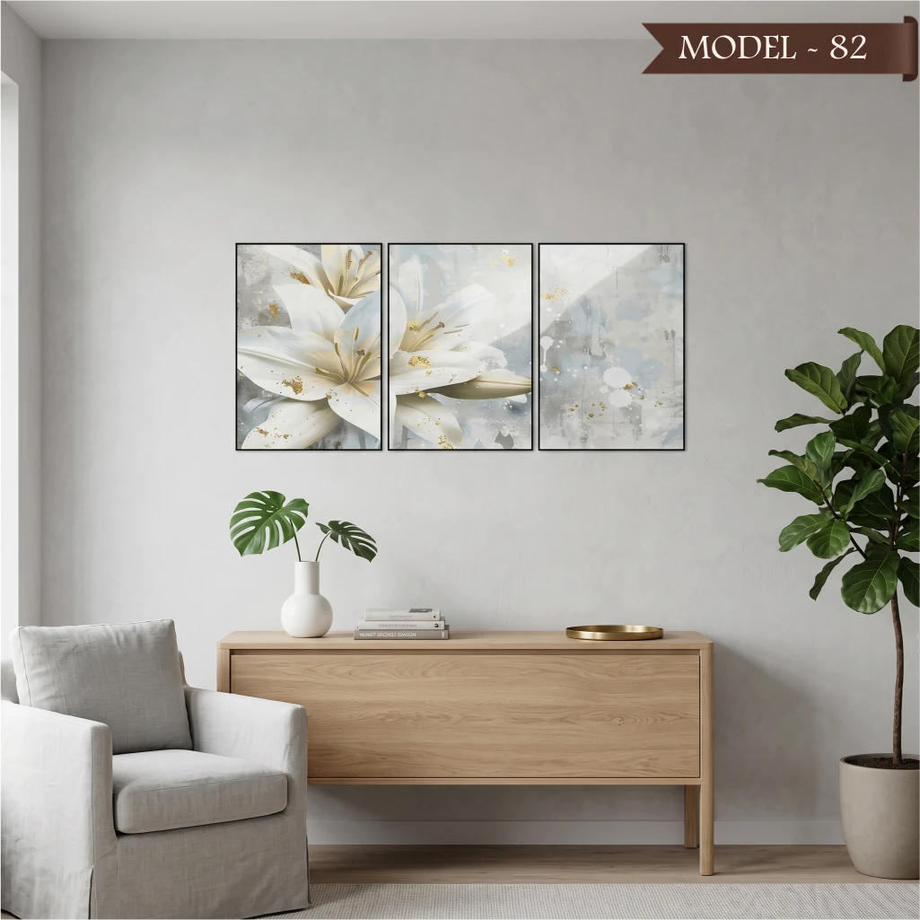 Cam Görünümlü Yapışkanlı Tablo Çiçek (Model- 82)