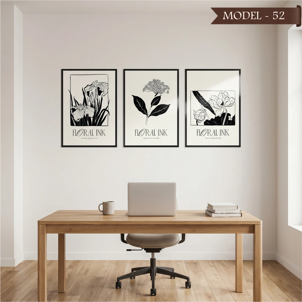 Cam Görünümlü Yapışkanlı Tablo Çiçek (Model- 52)