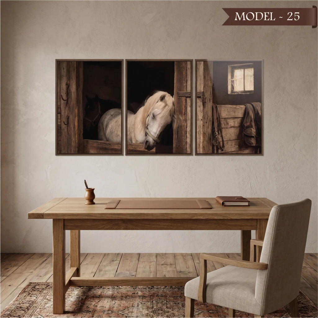 Cam Görünümlü Yapışkanlı At Tablo Hayvan (Model- 25)