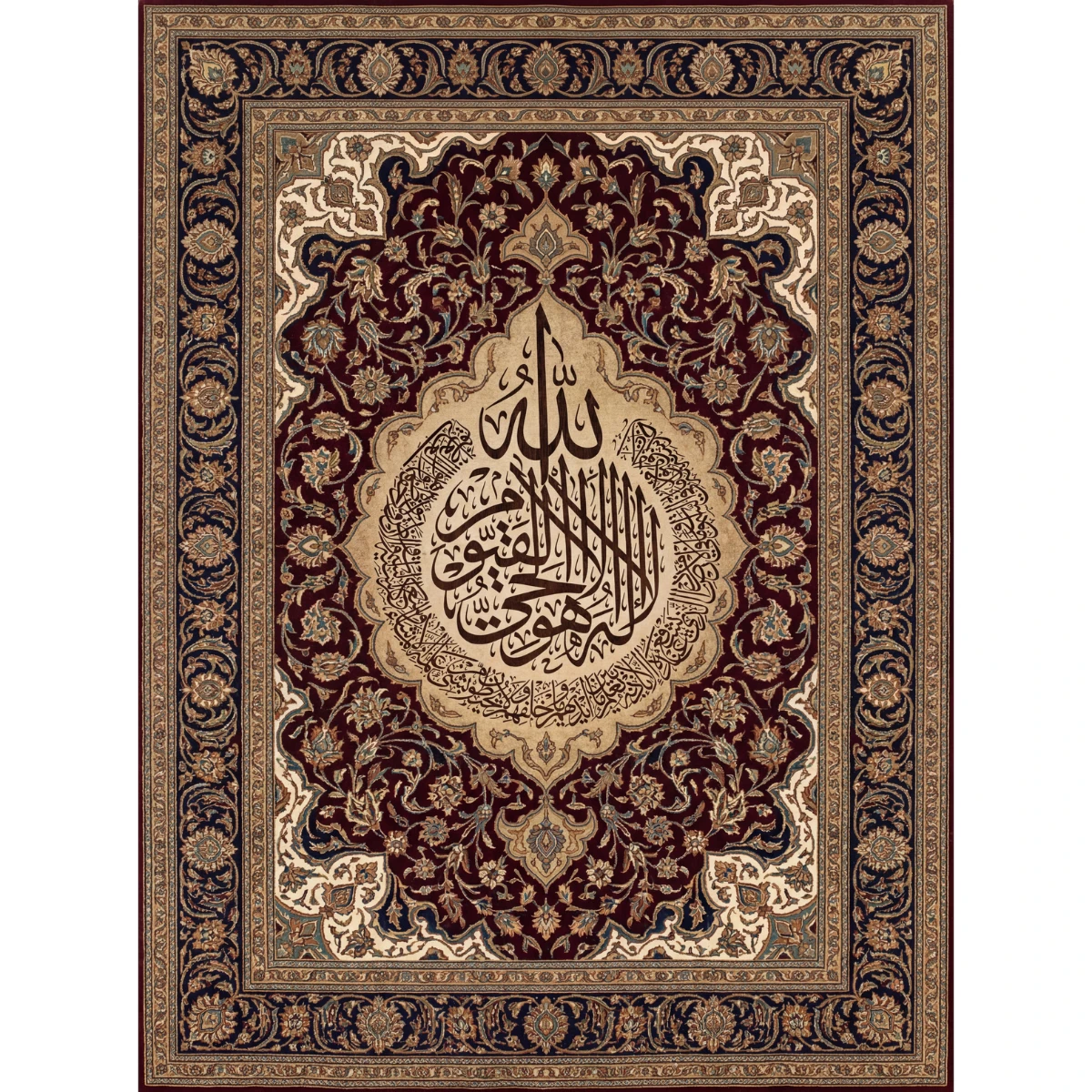 Statik Tutunma Özellikli Tablo - Poster Halı Desen (Model-11) 
