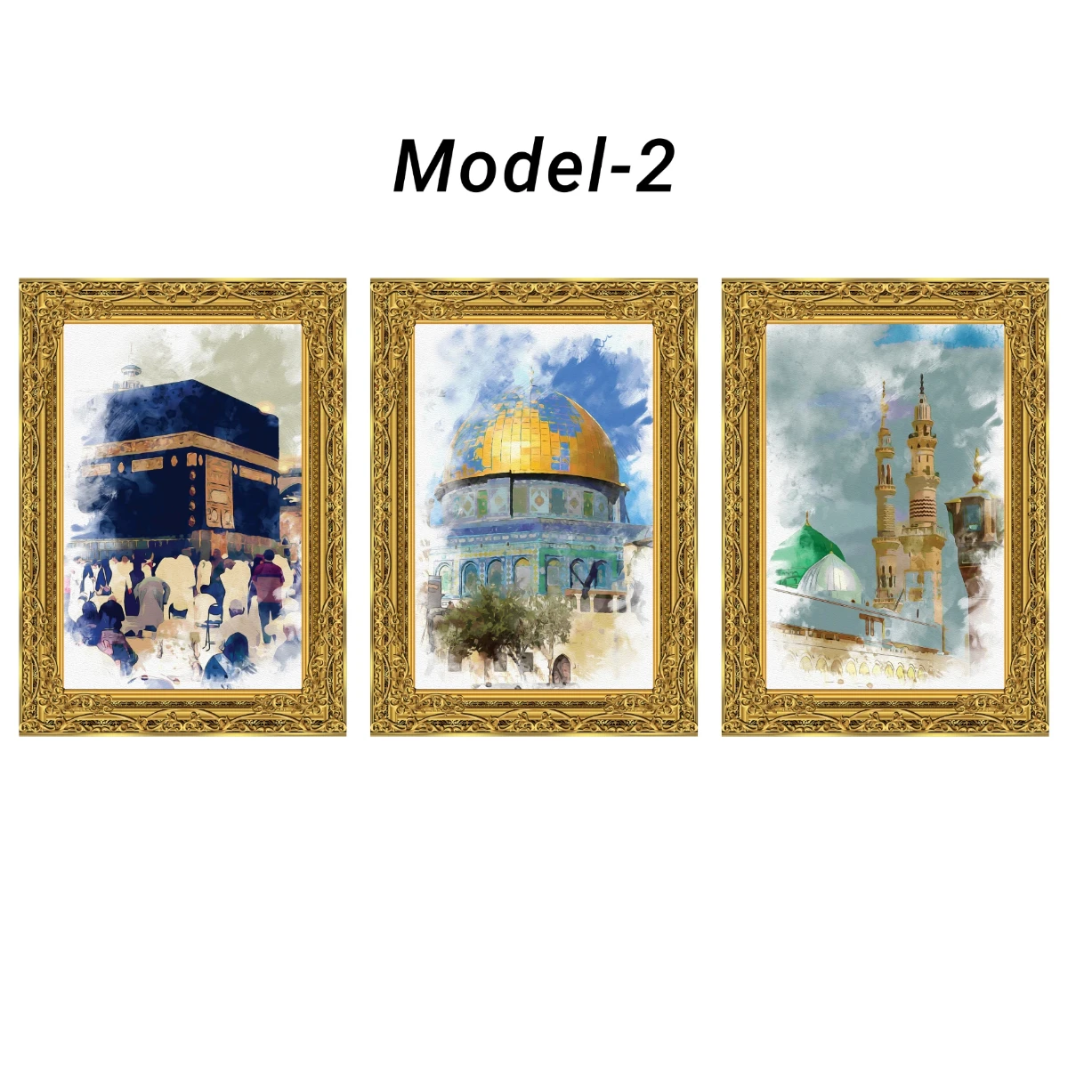 Yapışkanlı Kutsal Mekanlar Tablo Dini (Model- 26) 