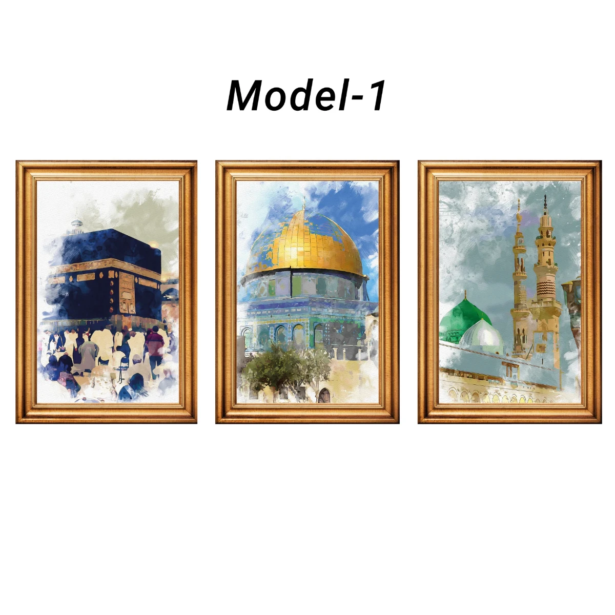 Yapışkanlı Kutsal Mekanlar Tablo Dini (Model- 26) 