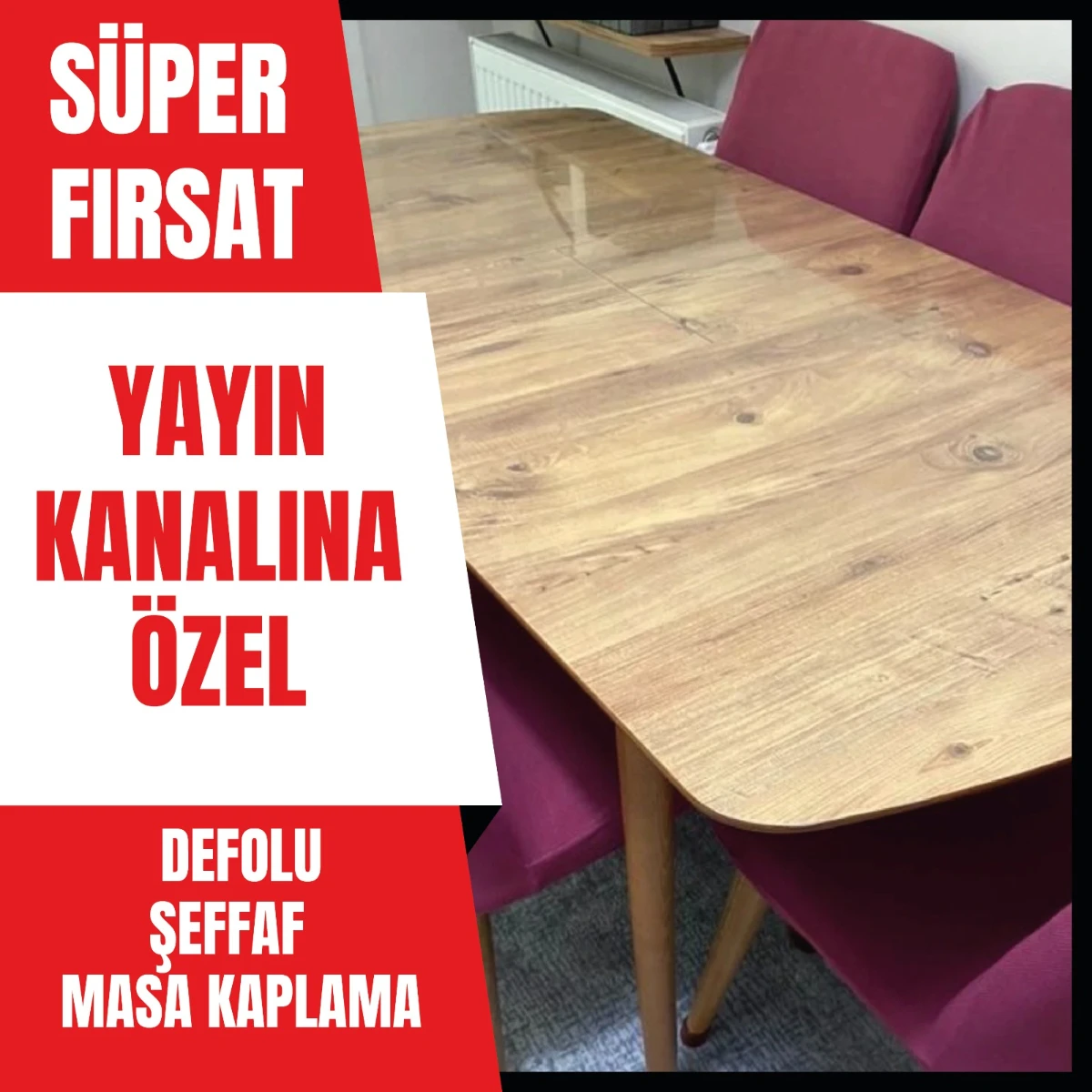 Yayın Kanalına Özel Defolu Masa Kaplama