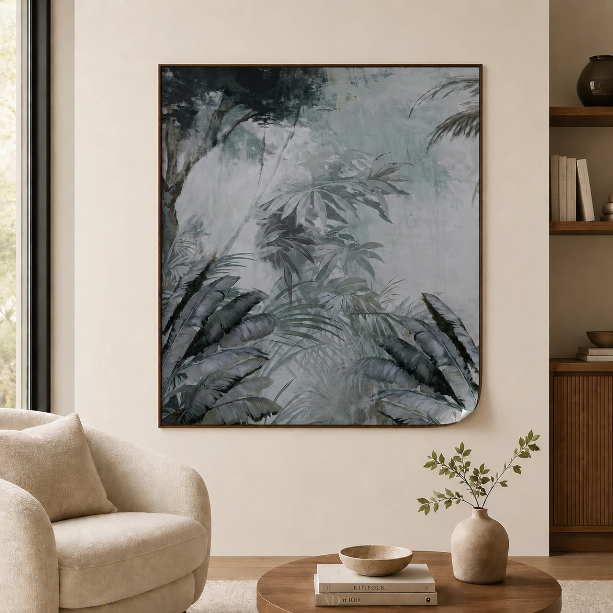 Statik Tutunma Özellikli Tablo - Poster Çiçek (Model- 90)