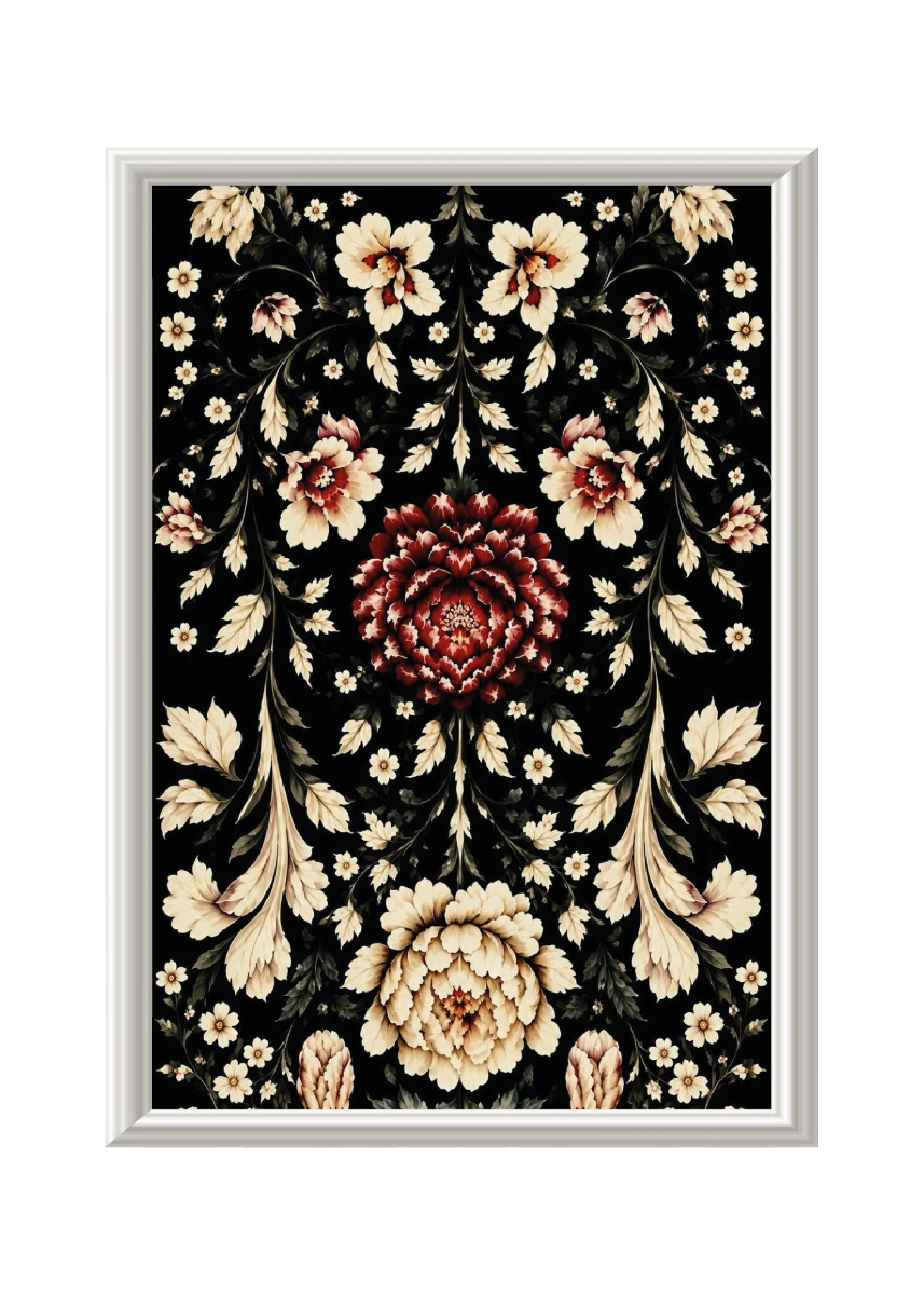 Statik Tutunma Özellikli Tablo - Poster Çiçek (Model-92) 