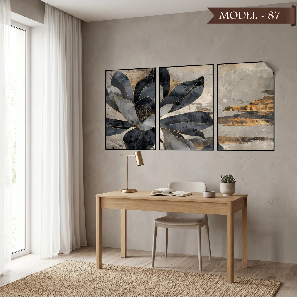 Statik Tutunma Özellikli Tablo - Poster Çiçek (Model- 87)
