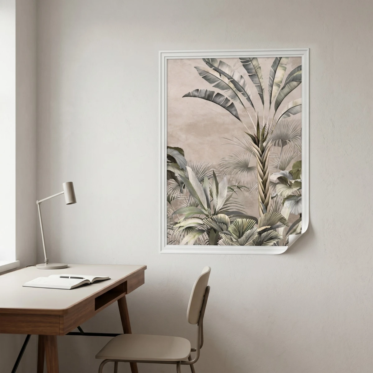 Statik Tutunma Özellikli Tablo - Poster Çiçek (Model- 89)