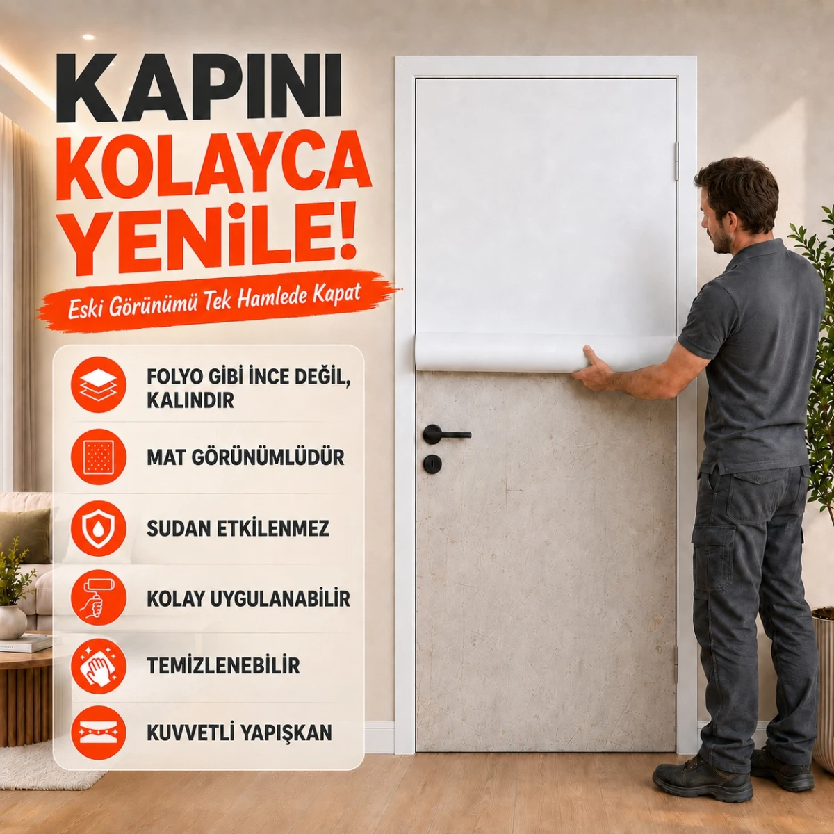 Beyaz Kalın Kaplama 