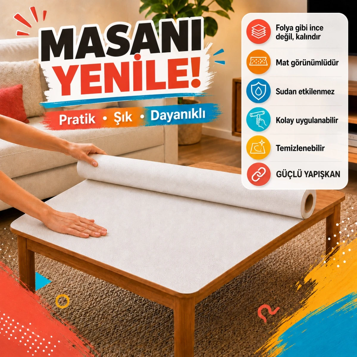 Beyaz Kalın Kaplama 