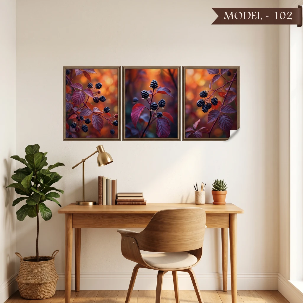 Statik Tutunma Özellikli Tablo - Poster Çiçek (Model- 102)