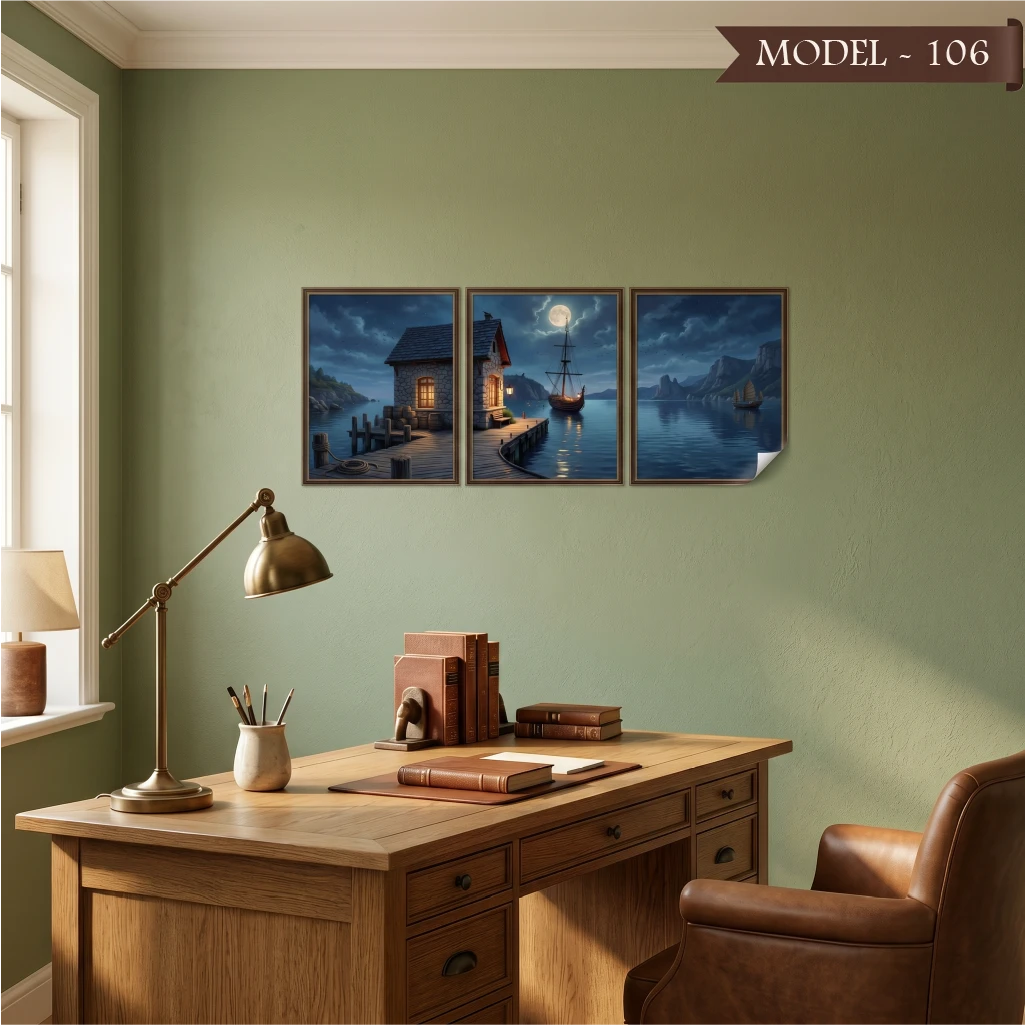 Statik Tutunma Özellikli Tablo - Poster Manzara (Model- 106)