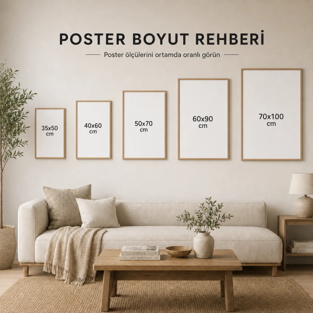 Statik Tutunma Özellikli Tablo - Poster Manzara (Model-68) 