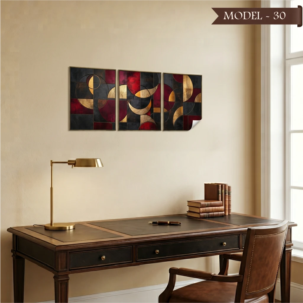 Statik Tutunma Özellikli Tablo - Poster Modern (Model- 30)