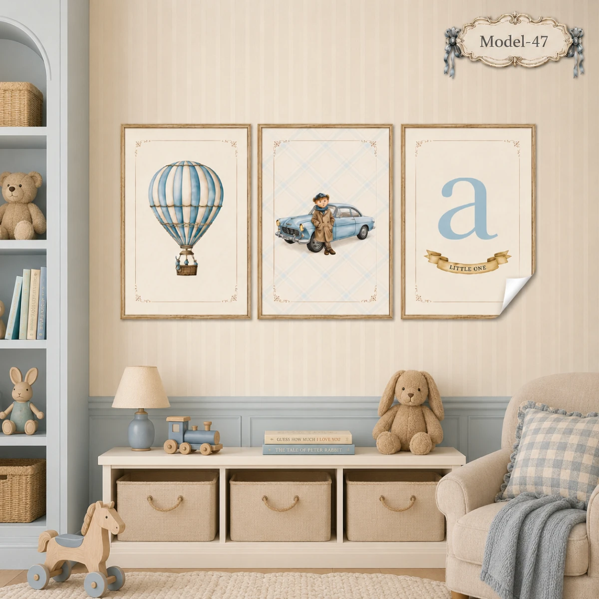 Statik Tutunma Özellikli Tablo - Poster Çocuk Odası (Model-47)