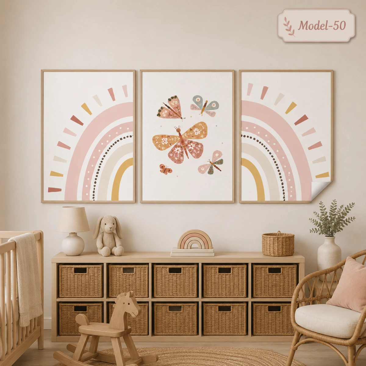 Statik Tutunma Özellikli Tablo - Poster Çocuk Odası (Model-50)