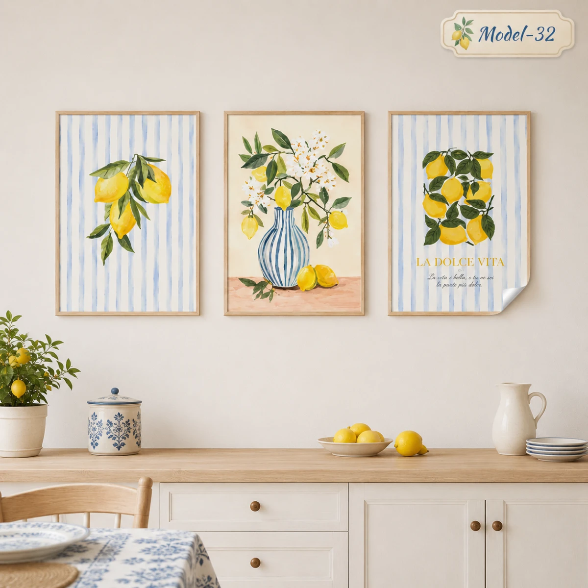 Statik Tutunma Özellikli Tablo - Poster Modern (Model- 32)
