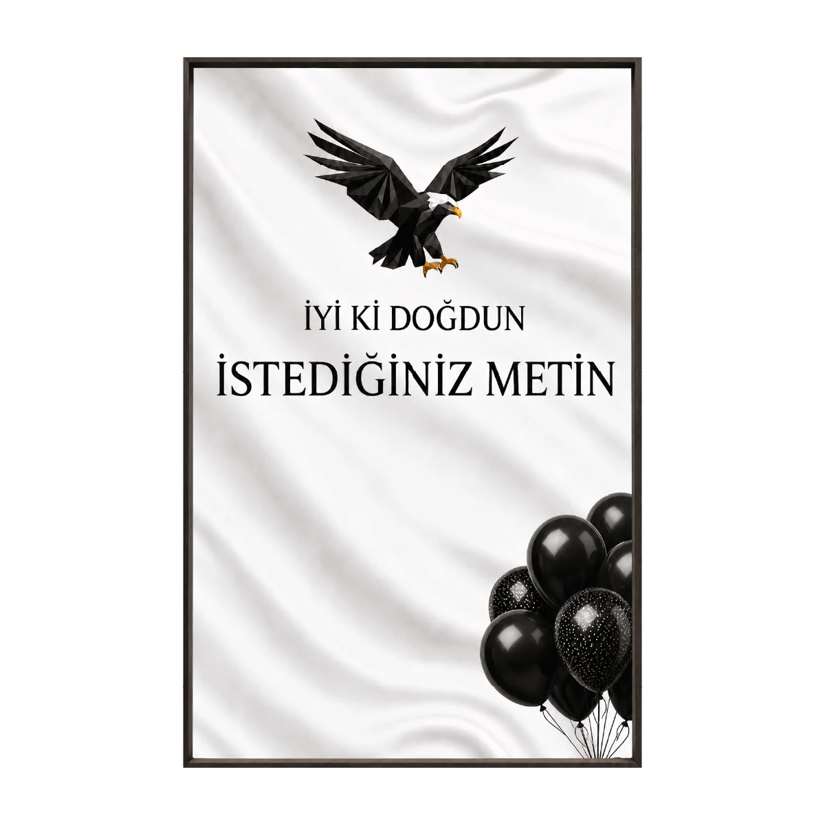 Statik Tutunma Özellikli Doğum Günü Tablo - Poster Özel Gün ( Model - 53) 