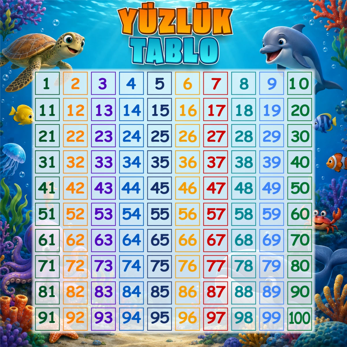 Statik Kağıt Yüzlük Tablo (Model-4) 
