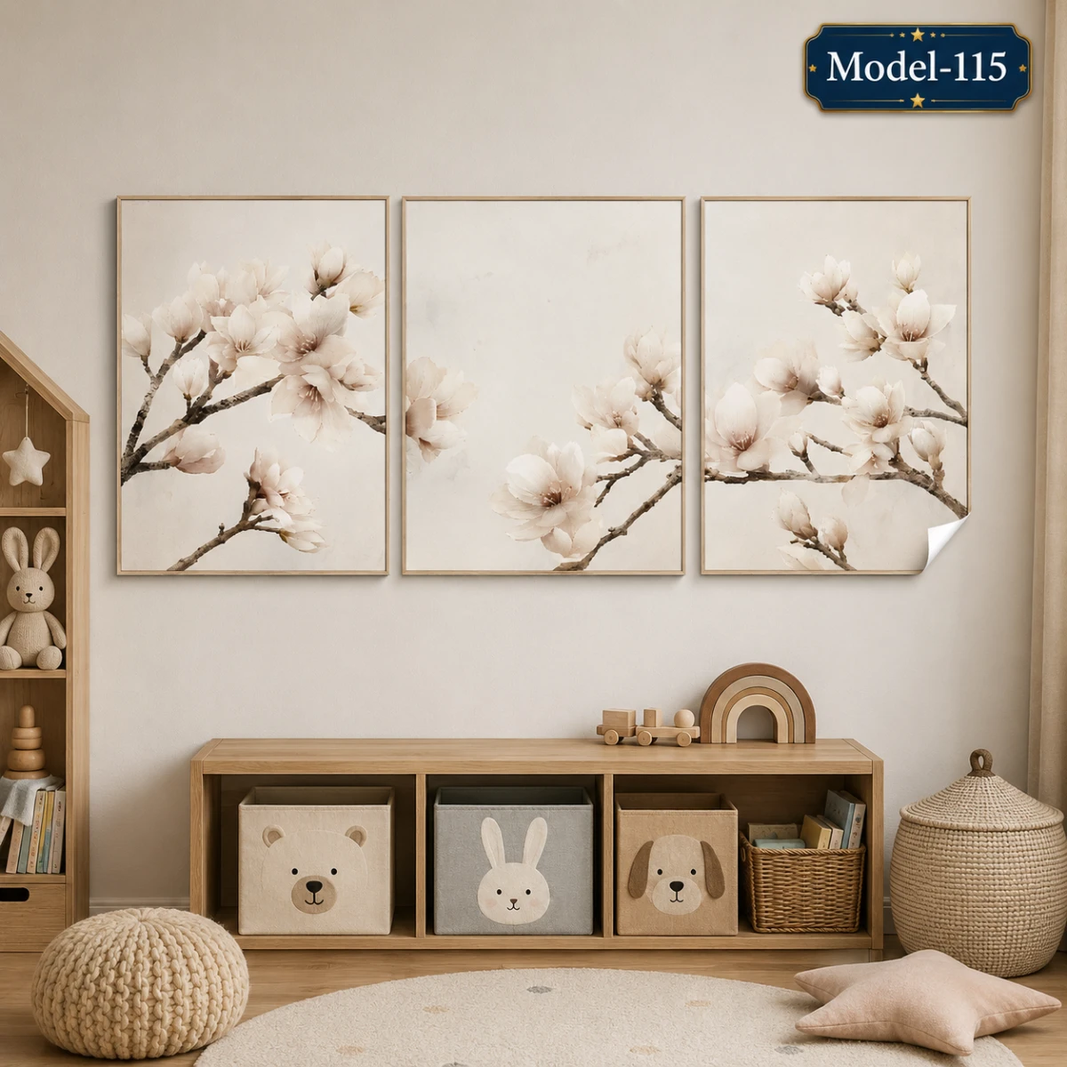 Statik Tutunma Özellikli Tablo - Poster Çiçek (Model- 115)