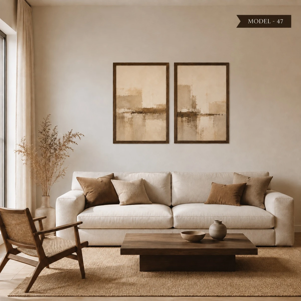 Statik Tutunma Özellikli Tablo - Poster Modern (Model- 47)